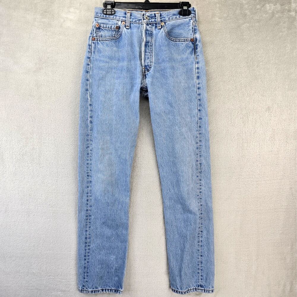 Vintage Levi 501 Jeans 28x32 (Fits 26x30) Light Wash Distressed Canada Made